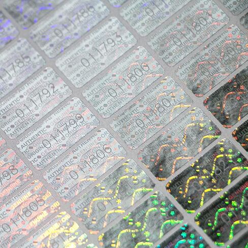 dose not apply 580 Pcs 0.787x0.39 in High Security Tamper Evident Seal Warranty Void Original Genuine Authentic Hologram Label/Stickers/Unique Sequential Serial Numbering Tamper Proof Sticker, Silver in Saudi Arabia