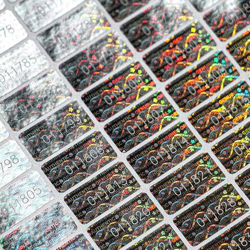 dose not apply 580 Pcs 0.787x0.39 in High Security Tamper Evident Seal Warranty Void Original Genuine Authentic Hologram Label/Stickers/Unique Sequential Serial Numbering Tamper Proof Sticker, Silver in Saudi Arabia
