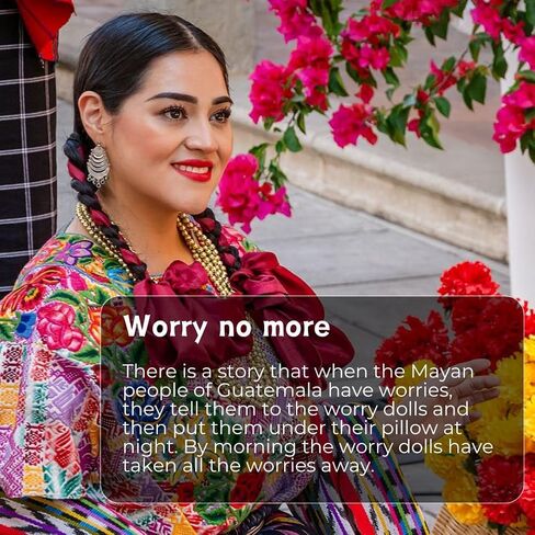 Worry Dolls from Guatemala - Personalized Worries - Handmade by Mayan artisans (Workaholic Worries) in Saudi Arabia