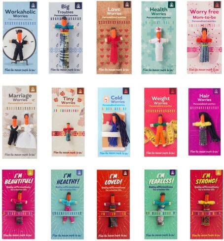 Worry Dolls from Guatemala - Personalized Worries - Handmade by Mayan artisans (Workaholic Worries) in Saudi Arabia
