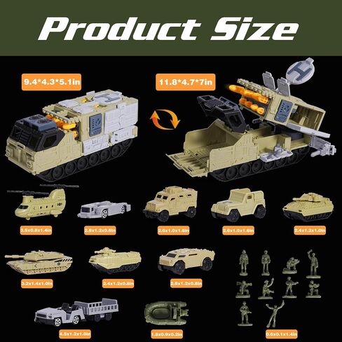 Military Fighter Jet Toys, Army Airplane Toys with 7 Vehicles Trucks Helicopter Army Men, Decorate & Launch The Missile, Birthday for Boys Girls in Saudi Arabia