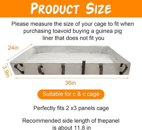 TUYUU Waterproof Guinea Pig Cage Tarp Bottom for C & C Grids Habitat,36"*24" Waterproof Guinea Pig Cage Liner Base for Rabbits Hamsters Hedgehogs Ferrets Small Pets (S) in Saudi Arabia