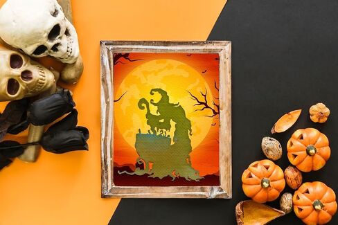 Hying Halloween Witch Cutting Dies for Card Making, Witch's Poison Furnace Die Cuts Dead Tree Dies Stencils Embossing Template for Craft Scrapbooking DIY Photo Album Decorations in Saudi Arabia