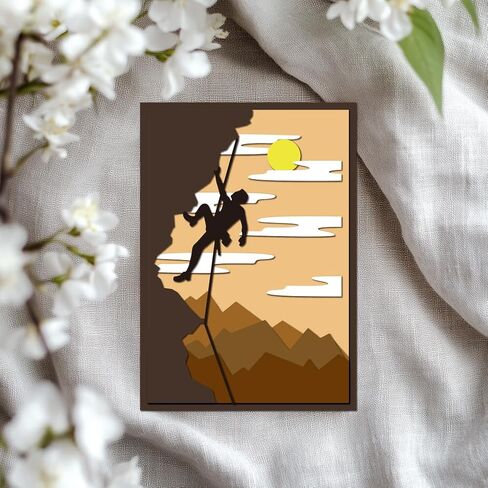 MAYJOYDIY Man Rock Climbing Die Cuts for Card Making Extreme Sports Metal Cutting Dies Mountain Climbing Embossing Cutting Stencil for Scrapbooking Craft Paper Birthday Card Gift Decoration in Saudi Arabia
