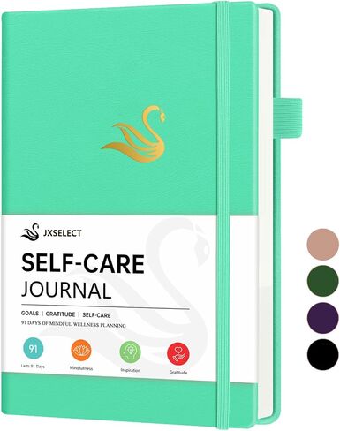Elegant Self-Care Journal for Women and Men - Wellness & Daily Reflection Notebook - Mental Health Journals with Mood Tracker - Self-Care Planner, 91 Days Guided gratitude Journal for Women in Saudi Arabia