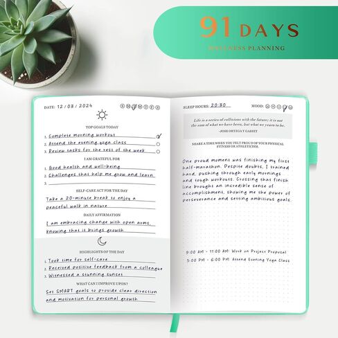Elegant Self-Care Journal for Women and Men - Wellness & Daily Reflection Notebook - Mental Health Journals with Mood Tracker - Self-Care Planner, 91 Days Guided gratitude Journal for Women in Saudi Arabia