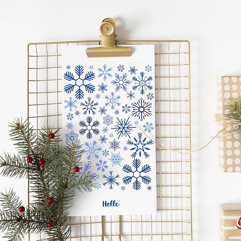 خلفية ندفة الثلج في عيد الميلاد طوابع واضحة لصنع البطاقات وصنع اليومية ، طوابع عيد الميلاد من المطاط ، طوابع هدايا عيد الميلاد لخسارة أوراق DIY الألبوم الحرفي in Kuwait