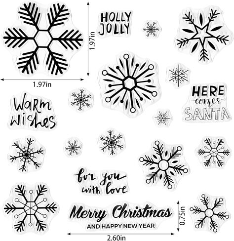 Christmas Snowflake Background Clear Stamps for Card Making and Journaling, Xmas Snow Rubber Stamps Christmas Gift Stamps for Scrapbooking DIY Cards Album Crafts in Saudi Arabia