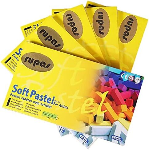Rupas Soft Dry Pastel 64 Color Set Square Chalk in Saudi Arabia
