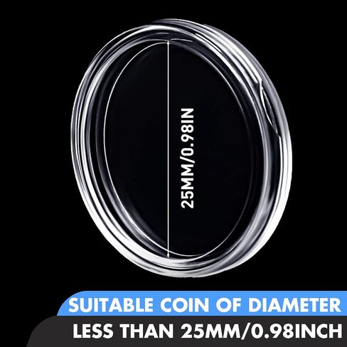 Hicarer 300 PCS 25 مم كبسولات حامل العملة in Saudi Arabia