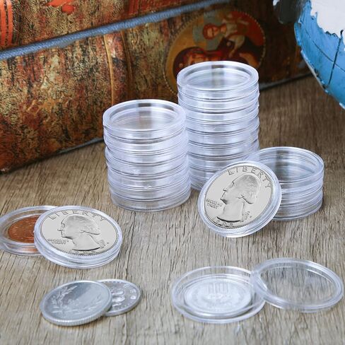 Hicarer 300 PCS 25 مم كبسولات حامل العملة in Saudi Arabia