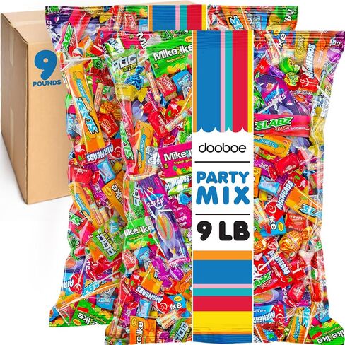Bulk Candy Mix - Candy Variety Pack - Assorted Classic Candy - Individually Wrapped Candies - Fun Size Candy Assortment (9 Pounds) in Saudi Arabia
