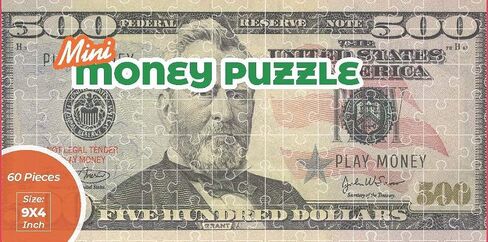 Dollar Bill Copy Money Puzzles - Adults Educational Kids Money Puzzle Souvenir Gift for Christmas Birthday Party Favor Mini Jigsaw Puzzle 9 x 4 in. (5.000) in Saudi Arabia