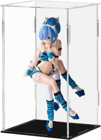 حالة العرض 7.8x5.9x7.8inch ، 20x15x20cm للمقتنيات تجميع حالة زجاجية بديلة أكريليك واضحة لأرقام عرض الأرقام المنزلية لتنظيم الألعاب in Kuwait