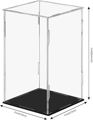 حالة العرض 7.8x5.9x7.8inch ، 20x15x20cm للمقتنيات تجميع حالة زجاجية بديلة أكريليك واضحة لأرقام عرض الأرقام المنزلية لتنظيم الألعاب in Kuwait