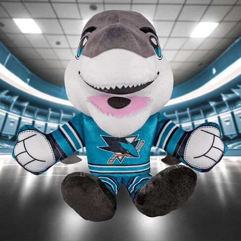 Bleacher Creatures San Jose Sharks SJ Sharkie 8" NHL Kuricha Mascot Sitting Plush - Soft Chibi Inspired Mascot in Kuwait