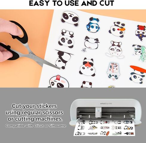 30 Sheets Printable Clear Sticker Paper for Inkjet Printer, Premium Vinyl Transparent Sticker Paper Waterproof, Dries Quickly, Vivid Colors, Tear Resistant, 8.5x11" Labels Great for Cutting Machines in Saudi Arabia
