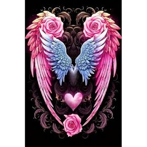 CXYQLC DIY 5D مجموعات الطلاء الماس للبالغين الماس Art Angel's Wings Diamond Painting Clish Crystal Rhinestone Chraft Kits for Home Wall Decords 15.7x11.8inch