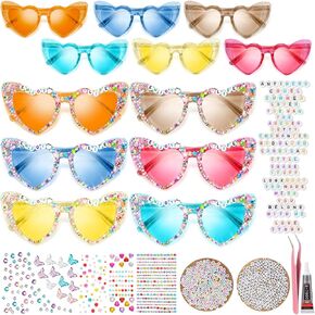 6 Set DIY Singer Sunglasses for Fans Concert Heart Shape Friendship Sunglasses Kit for 1989 Women Singer Party Favors in Kuwait
