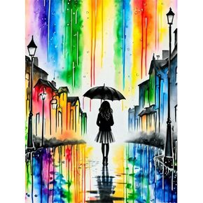Girls Diamond Art Painting Kits for Adults- Colorful Diamond Painting Kits for Adults, 5D Diamond Art Painting Kits for Gift Home Wall Decor 12x16 Inch