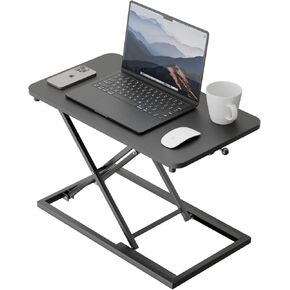 biueus Height Adjustable Standing Desk Converter, Stand Up Desk Converter for Home Office, Gas Spring Computer Workstation for Monitor Or Laptop (Black-23.6Inch)