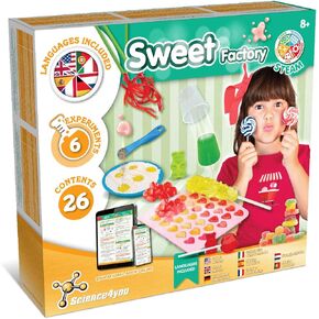 Science4you Candy Making Kit for Kids - Lollipops and Gummy Maker, Candy Chemistry Kit with 26 Contents and Moulds Included, Toys and Gifts for Kids Age 8 9 10 11 12