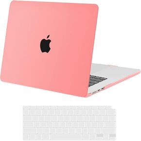 Compatible with MacBook Air 15 inch Case 2023 Release A2941 M2 Chip with Liquid Retina Display & Touch ID, Protective Plastic Hard Shell Case, Keyboard Cover, Pink