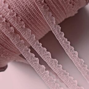 12mm/0.5" Spandex Stretch Lace Trim, Doll Sewing Lace Trim, Soft and Feels Good, in 3 Colors, Sewing Craft Supplies (2 Yards) (White)