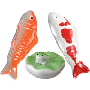 Toddmomy 3pcs Ceramic Floating Fish Pad Aquarium Koi Fish Goldfish Floatable Figurines Realistic Fish Tank Fish Artificial Fish Tea Pet Decor for Fairy Garden Pond Decoration