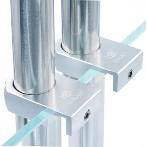 2 Pcs 18.5mm Aluminum Alloy Aquarium Clamp with Anti-Overflow Groove for Filter Inlet and Outlet Pipes in Rimless Aquariums