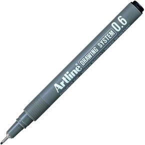 نظام الرسم Artline Pen - عرض الكتابة الأسود 0.6 مم