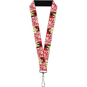 Crunchyroll Lanyard, Cowboy Bebop Spike and Faye Back to Back and Logo Red White, Elastic