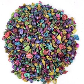 Worlds Mix Tiny Glittered Indian/Natural Dyed Mini Mix sea Shells/Tiny Mix Sea Shells/Small Mix Sea Shells 8OZ Apprx 900+ PC Shells 1/2''~ 3/4'' Inch, 13.glittered Shells