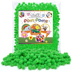Caydo 500 Pieces 1cm Pom Poms 20 Colors Mini Pom Poms Crafts for Kids Art Creative Decoration