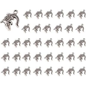 40Pcs Silver Crocodile Charms Pendants For Jewelry Making Bracelet Accessories DIY Findings Beading and Jewelry Making