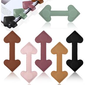 6 Pcs Magnetic Leather Heart Bookmarks Magnetic Corner Bookmark Cute Magnet Book Mark Clips Double Sided Reading Heart Page Markers for Women Men Readers Book Lovers Office Home