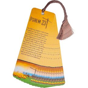 Dicksons Psalm 23 Cross Sheep Golden Pasture Cardstock Tassel Bookmarks Pack of 12