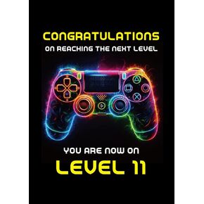 Gooji 5x7 Gamer Birthday Card for Boys – Cool Video Game Birthday Card for Son, Grandson, Brother, Nephew, Kids Ages 9, 10, 11, 12 – Fun Gift for Gamers (12Y)