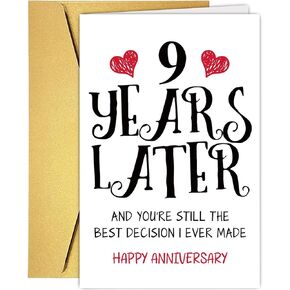 Funny 3rd Anniversary Card for Women Men, Sweet 3 Years Wedding Anniversary Cards for Husband Wife Couple, Romantic Three Years Valentine Gifts Idea For Boyfriend Girlfriend