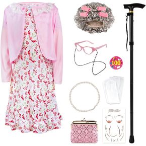 100 Days of School Costume, Old Lady Costume for Kids