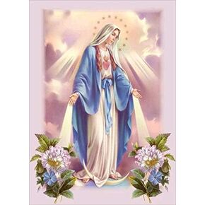 DIY Oil Painting Paintworks Paint by Number for Kids and Adults Holy Virgin Mary 16x20 Inch,without Wooden Frame