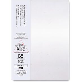 ورقة Washi Print A4 [ورقة سميكة] ورقة الطابعة (25 ورقة) ، ورقة يابانية Taireishi للطباعة ، ورقة النسخ متعددة الأغراض لطابعات الليزر والحبر ، المصنوعة في اليابان (47342)