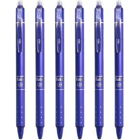 6 Pcs Erasable Gel Ink Pens Erasable Retractable Pens 0.5mm Black Ink Smooth Writing Pen Office Supplies Office School Pen for Women Men Girls Boys (Black Ink-6Pcs)