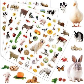 Jungle Animal Stickers 400 Safari Animal Assortment 8 Sheets