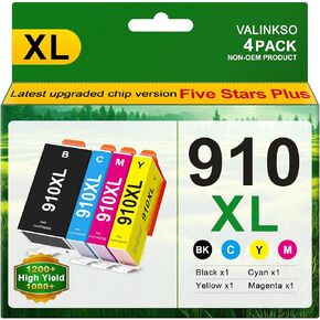 910XL Ink Cartridges Combo Pack Compatible with HP 910XL Ink Cartridges Compatible with HP OfficeJet Pro 8010 8015 8018 8022 8020 8025 8028 8030 8035 Printers 4 Pack (B/C/M/Y)