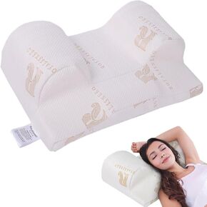 Royalisneeo Beauty Pillow, Face Pillow for Anti Aging & Anti Wrinkle, Memory Foam Back Sleep Training Pillow for Keep Head Straight (Standard)
