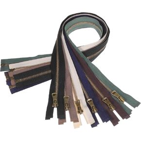 TEHAUX 6pcs Metal Sewing Zippers Bulk, 23.6 inch Separating Zippers Replacement for Jacket Coat Outerwear DIY Tailor Crafts, Assorted Color