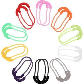 Framendino, 100 Pack Zipper Pull Nylon Cord Extender Tags Heavy Duty Pulls Replacement U Shape for Luggage Backpack Jacket Handbag 10 Colors