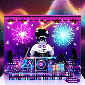 Musical Birthday Cards, Funny Musical Birthday Card for Men,3D DJ dog Pop Up Personalized Birthday Card with Music & Fireworks for Husband, Teenage Boy, Grandson, Boyfriend,Brother, Dad