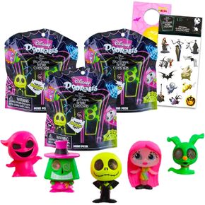 Nightmare Before Christmas Disney Doorables Blind Bags- Bundle with 3 Nightmare Before Christmas Doorables Mini Peek Figures for Kids, Adults Plus Stickers | Nightmare Before Christmas Mini Figures